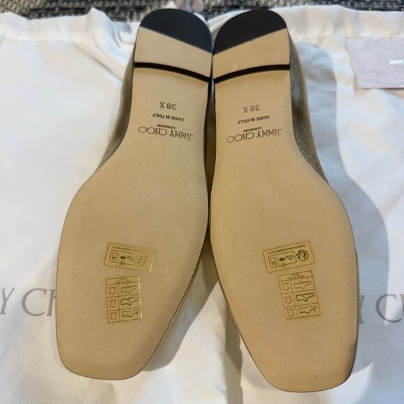 Jimmy Choo Elme Flat Gold Size 38.5 - Picture 9 of 10